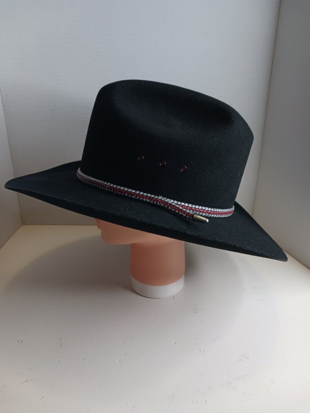 Vintage Bailey Western Cowboy Black Hat size 7 1/4